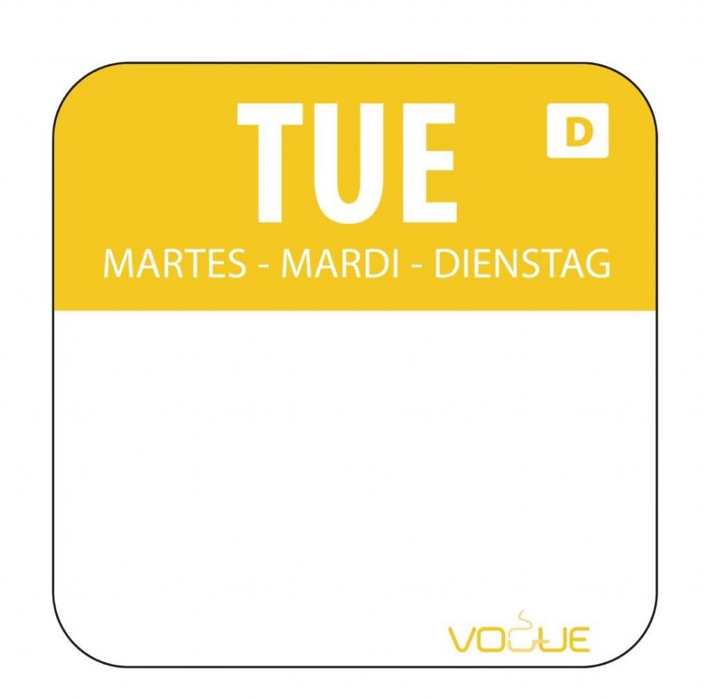 Vogue Naklejki rozpuszczalne wtorek | rolka 1000 szt. U778