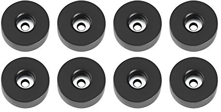 ah Hardware Zestaw czarnych gumowych nóżek do mebli Adam Hall, w woreczku, czarny 4907M8AH