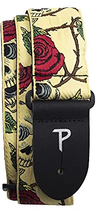 Perri's Leathers Perri's Leathers TWS-6538 5 cm szerokości żakardowa wstążka wszyta rurowa taśma ze skórzanymi końcówkami TWS-6538