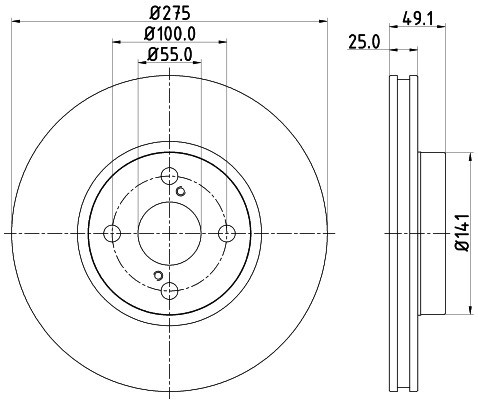 HELLA PAGID Tarcza hamulcowa PAGID 8DD355110-451