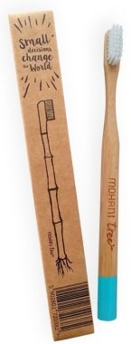 Mohani Bambusowa szczoteczka do zębów, miękka, błękitna - Toothbrush Bambusowa szczoteczka do zębów, miękka, błękitna - Toothbrush