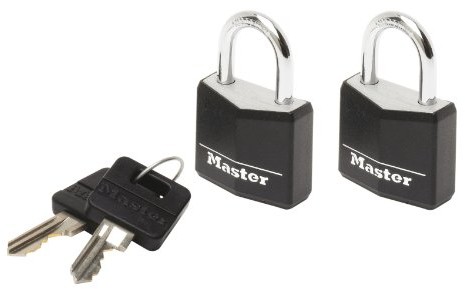Master Lock 9120eurtblk  2 aluminiowe kłódka z czarnym pokryciem Vinyl 20 MM 9120EURTBLK