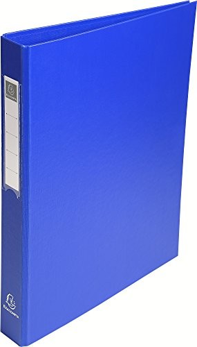 Exacompta grzbiet 51381e pierścieniowy (mocnego kartonu, PP, 4 pierścienie, tylne pokrywa jednym kliknięciem, 30 MM, DIN A4), niebieski 51382E