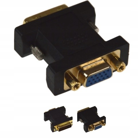 Adapter Przejściówka Wtyk DVI Na Gniazdo Vga 24H