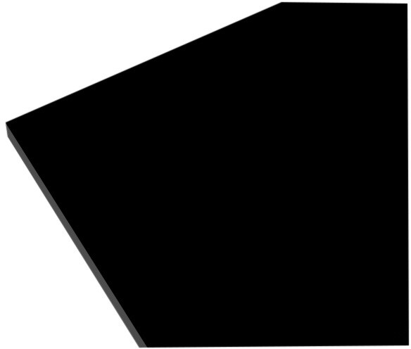 Biuro Styl Blat laminowany 60 x 3 8 x 305 cm czarny 089L DOK 089L