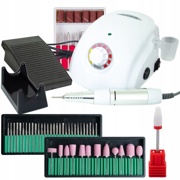 Frezarka mocna 40W DM212 61x frezy hybrydy żele