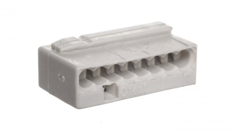 Wago Szybkozłączka do puszek instalacyjnych MIKRO 8x 0,6-0,8mm2 jasnoszara 243-308 /50szt./ 243-308