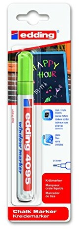 Edding 4095 na okno/kreda marker, Blister, 2  3 MM, jasnozielony 4095-1-11