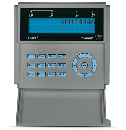 SATEL Manipulator LCD z czytnikiem kart zbliżeniowych niebieskie podświetlenie s
