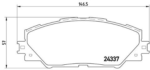 BREMBO Zestaw klocków hamulcowych, hamulce tarczowe P 83 071