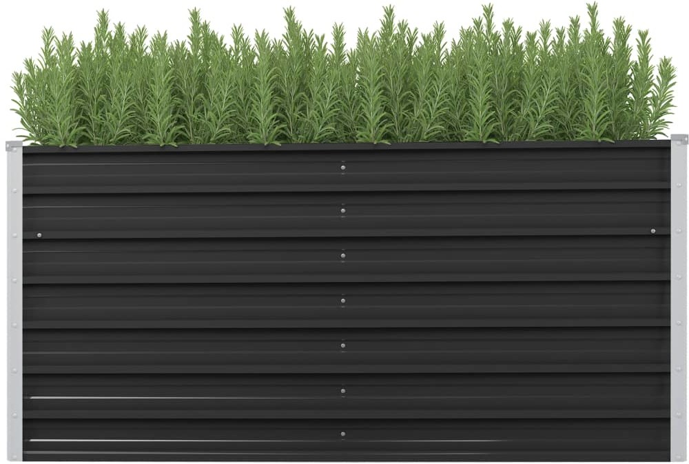 vidaXL Donica ogrodowa, antracytowa, 160x40x77 cm, galwanizowana stal