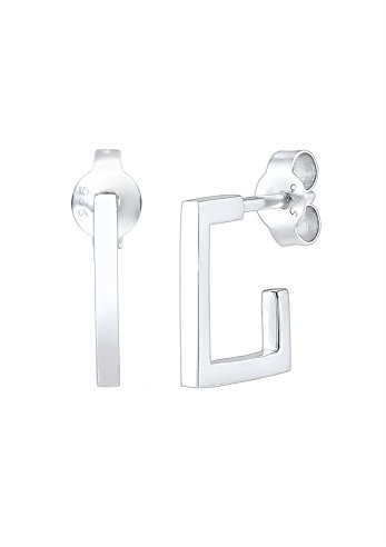 Elli Kolczyki kreolskie Geo kwadratowe  srebro 925 0310942016 0310942016