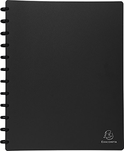 Exacompta 86351e ring binder z 30 przezroczystymi koszulkami, A4, kolor czarny 86351E
