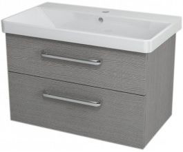 Sapho THEIA Szafka umywalkowa 75,6x50x43,5cm, 2 szuflady, dąb srebrny TH084