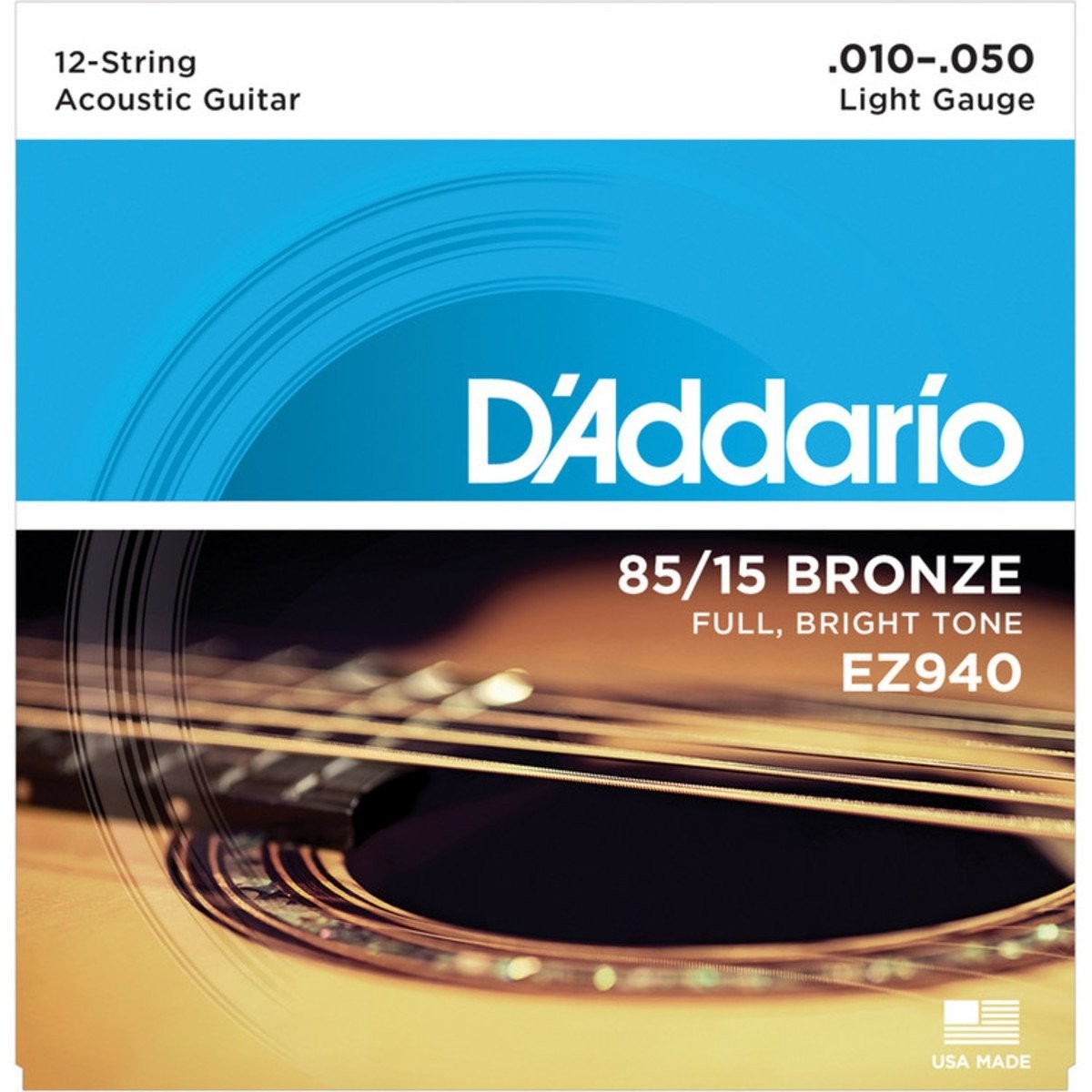 DAddario EZ940 - do gitary akustycznejnej 12-strunowe