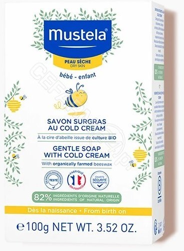 Mustela LABORATOIRES EXPANSCIENCE delikatne mydło z Cold Cream i organicznym woskiem pszczelim 100 g