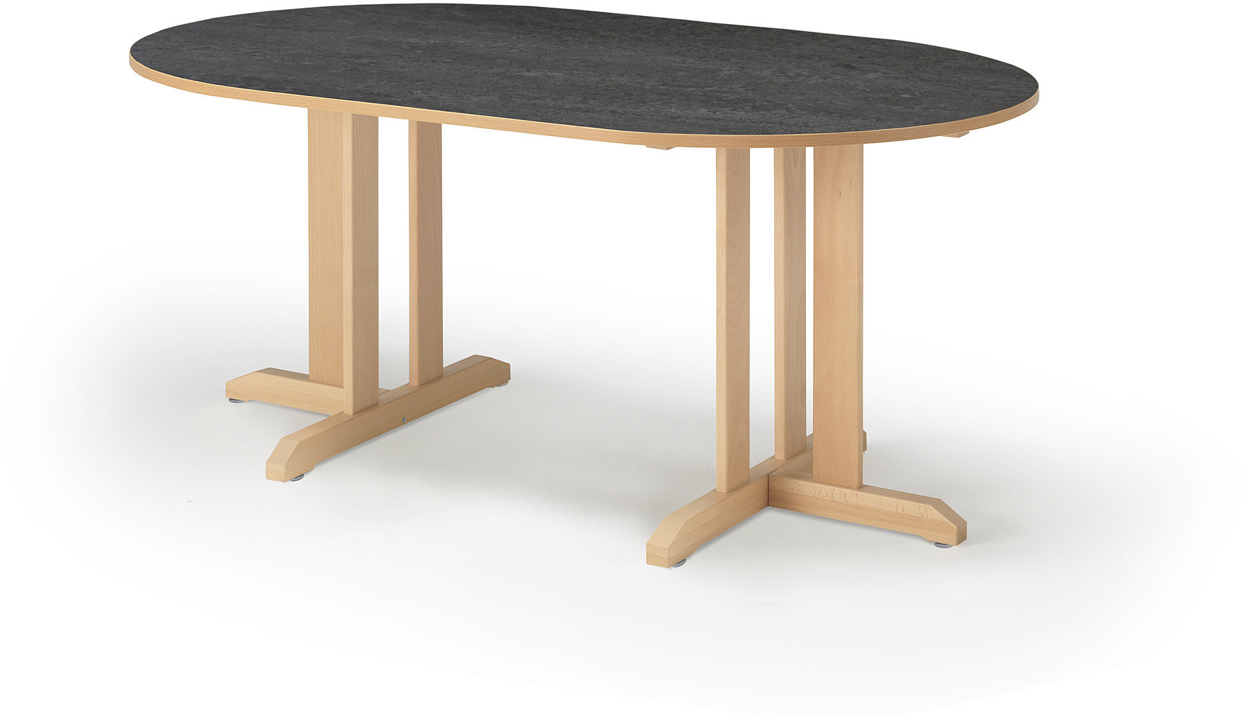 AJ Produkty Stół Kupol, 1500x800x720 mm, dźwiękochłonny, linoleum, ciemnoszary