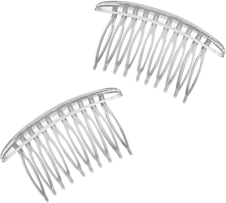 Klasyczny grzebień boczny belka do podpięcia włosów 2 szt. przezroczysty