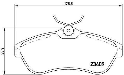 BREMBO Zestaw klocków hamulcowych, hamulce tarczowe P 61 075