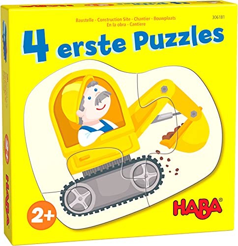 Haba 306181-4 pierwsze puzzle - plac budowy, puzzle od 2 lat 306181