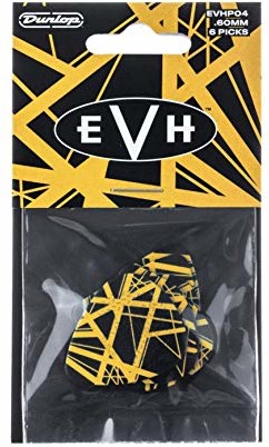 Dunlop Jim Picks - EVHP04 EVH VHII (czarne z żółtymi paskami) EVHP04