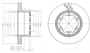 Delphi Tarcza hamulcowa BG9015
