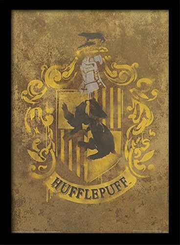 Pyramid International fp10608p-PL Harry Potter (HUF FLE Puff Crest) druk gerahmter czyli RAP płyty MDF, wielokolorowa, 44 x 33 x 4 cm, 250 GSM FP10608P-PL