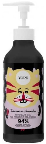 Yope Yope Żurawina i lawenda Żel pod prysznic dla dzieci 400ml