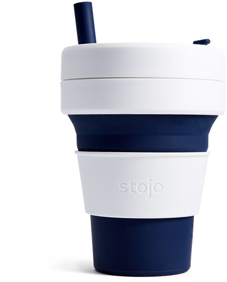 Stojo Składany kubek ze słomką Stojo Biggie 473 ml - indigo