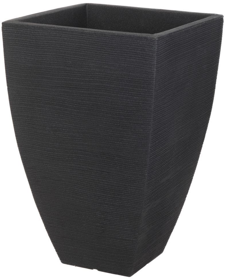 Donica Ribbed kwadrat antracyt 60 cm