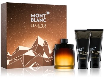 Mont Blanc Legend Night woda perfumowana 100 ml + żel pod prysznic 100 ml + balsam po goleniu 100 ml