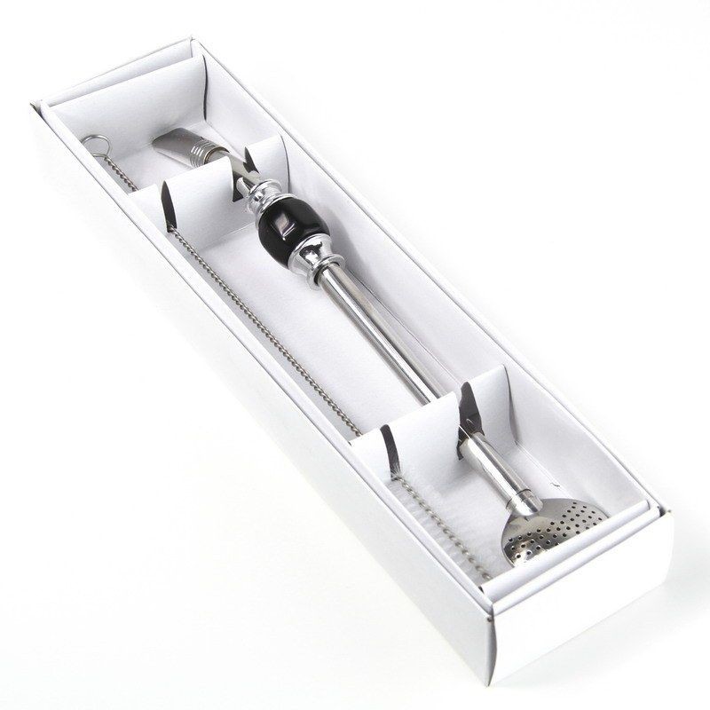 Bombilla Bola ze szczoteczką czarna