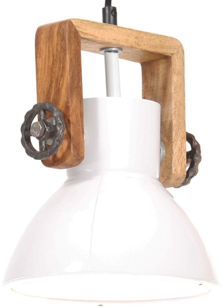 VidaXL Industrialna lampa wisząca, 25 W, biała, okrągła, 19 cm, E27 320540  VidaXL