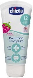 Chicco Pasta dla dzieci 12m+ bez fluoru Pasta bez fluoru dla dzieci 12m+ truskawkowa