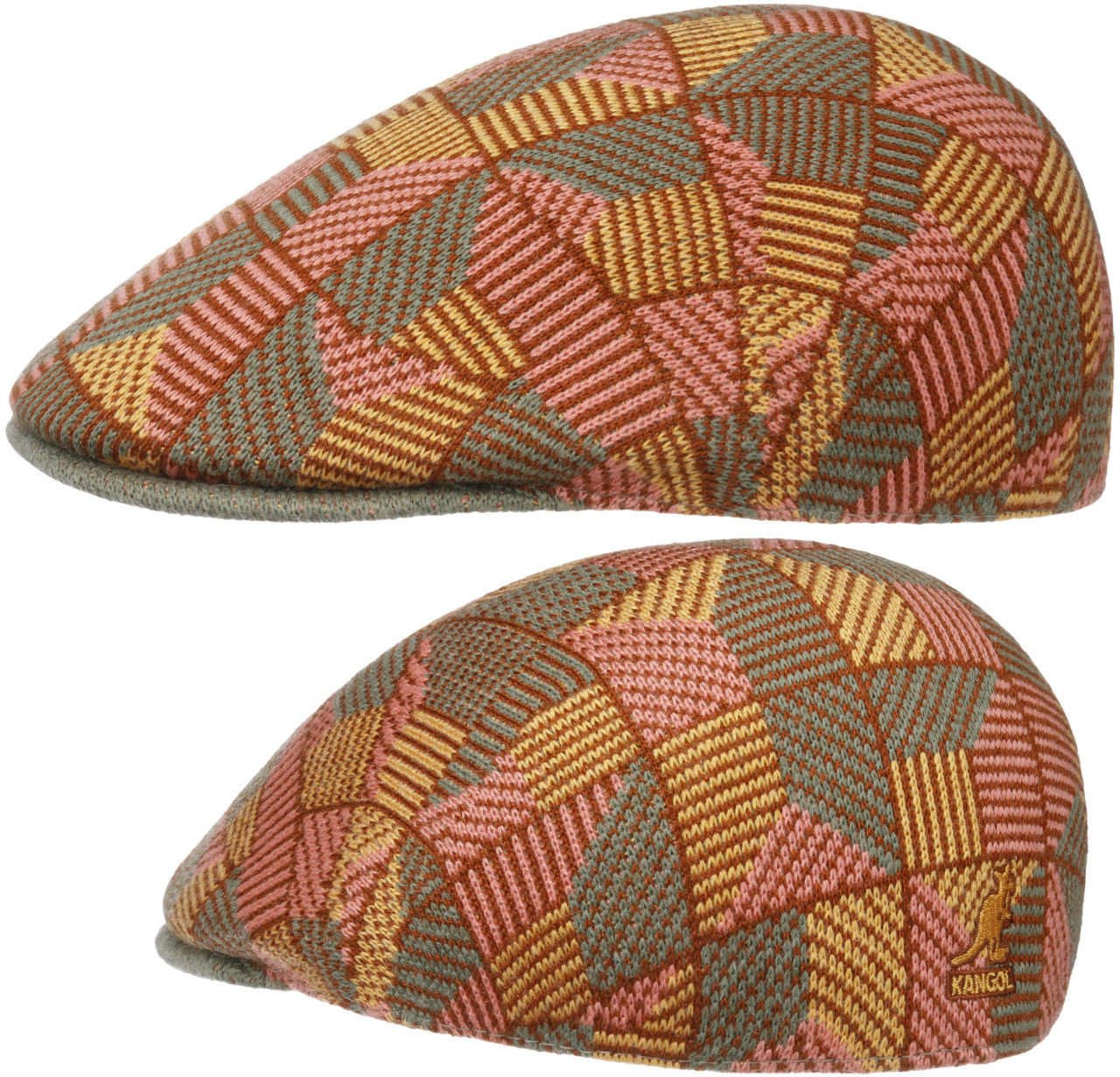 Kangol Plaski Kaszkiet Tiled 507 by pomarańczowy, M (56-57 cm)