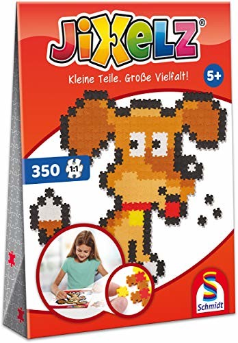 Schmidt Spiele Spiele 46111 Jixelz, pies, 350 części, zestawy do majsterkowania dla dzieci, puzzle dziecięce 46111