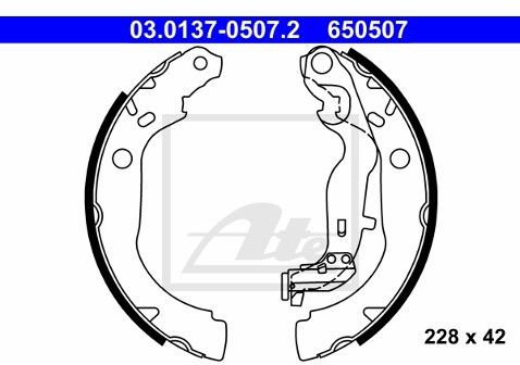 ATE Zestaw szczęk hamulcowych 03.0137-0507.2