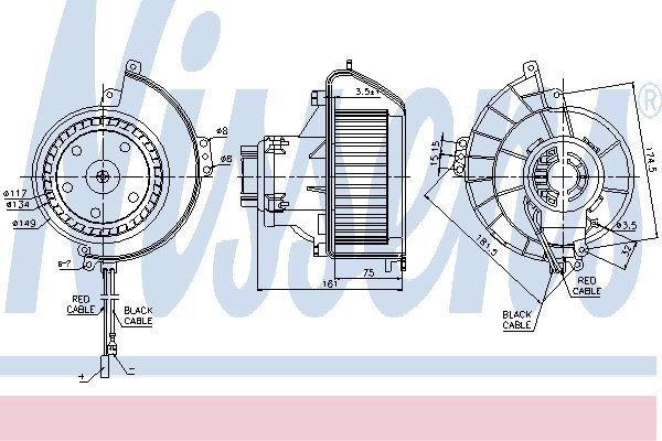 NISSENS Wentylator wnętrza NISSENS 87081