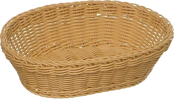 APS Koszyk owalny z polipropylenu 250x190x65 mm, beżowy | Profi Line 50800