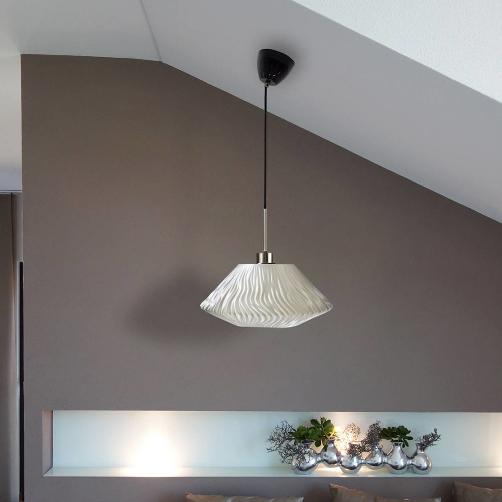 TAGWERK Lampa wisząca Lamell z biomateriału