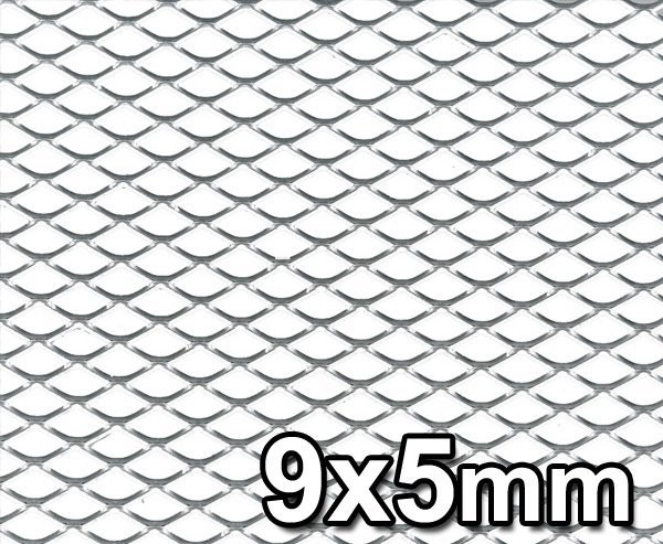 Motos Siatka tuningowa Srebrna 9mm x 5mm 100cm x 25cm SILV 9X5 25X100