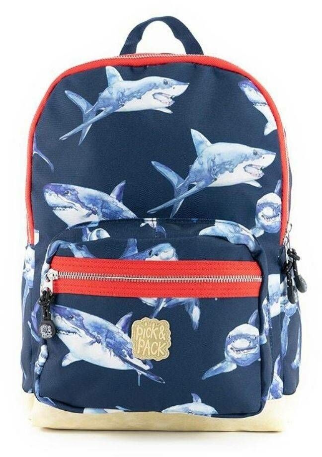 Pick & Pack Plecak szkolny Pick & Pack Shark M - navy PP18403-14