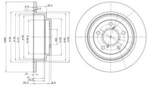 Delphi Tarcza hamulcowa BG2826