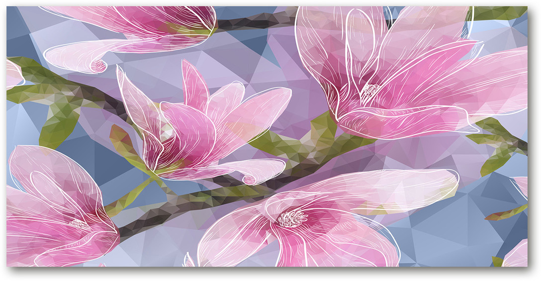 Obraz zdjęcie szkło akryl Różowa magnolia