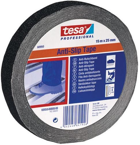 Tesa Taśma antypoślizgowa 15m x 25mm czarna
