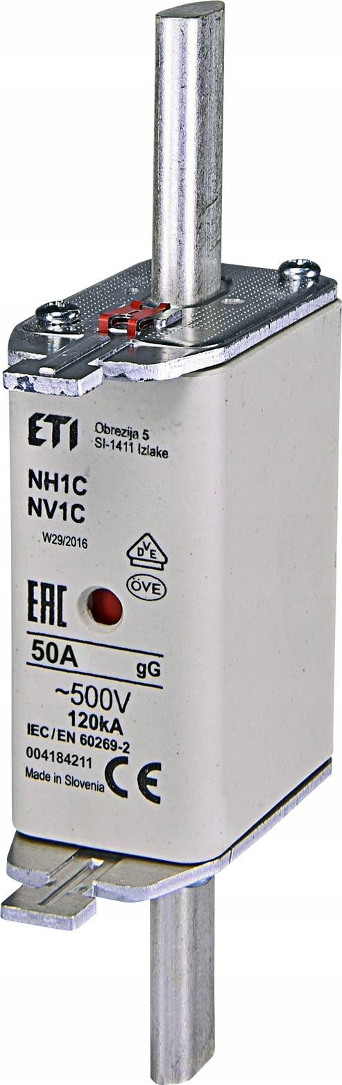 Wkładka bezpiecznikowa Kombi NH1C 50A gG/gL 500V
