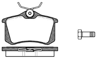 RoadHouse Zestaw klocków hamulcowych, hamulce tarczowe 2263.10
