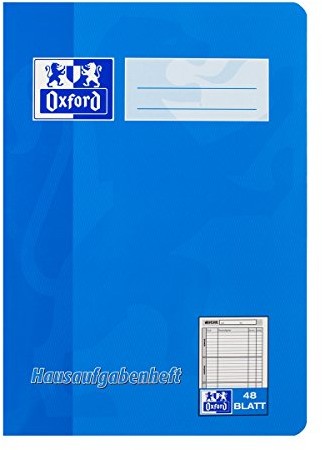 Oxford OXFORD 100057950 o wyglądzie szkoła domu zadanie zeszyt, 90 G/M Paper, zestaw 10 szt., sortowane 100057950