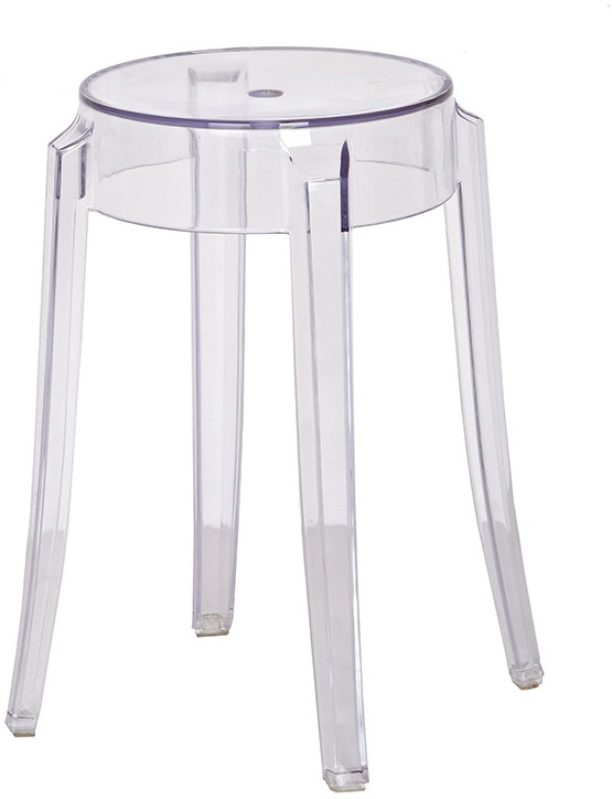 King Home Krzesło barowe 45,5x29cm Charles przezroczyste 118-APC.CLEAR