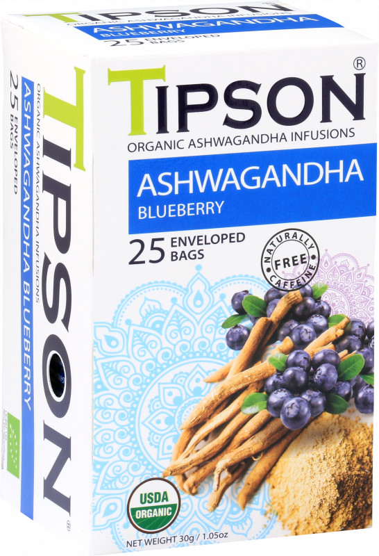 ORGANIC ASHWAGANDHA BLUEBERRY w saszetkach - 25 x 1,2 g